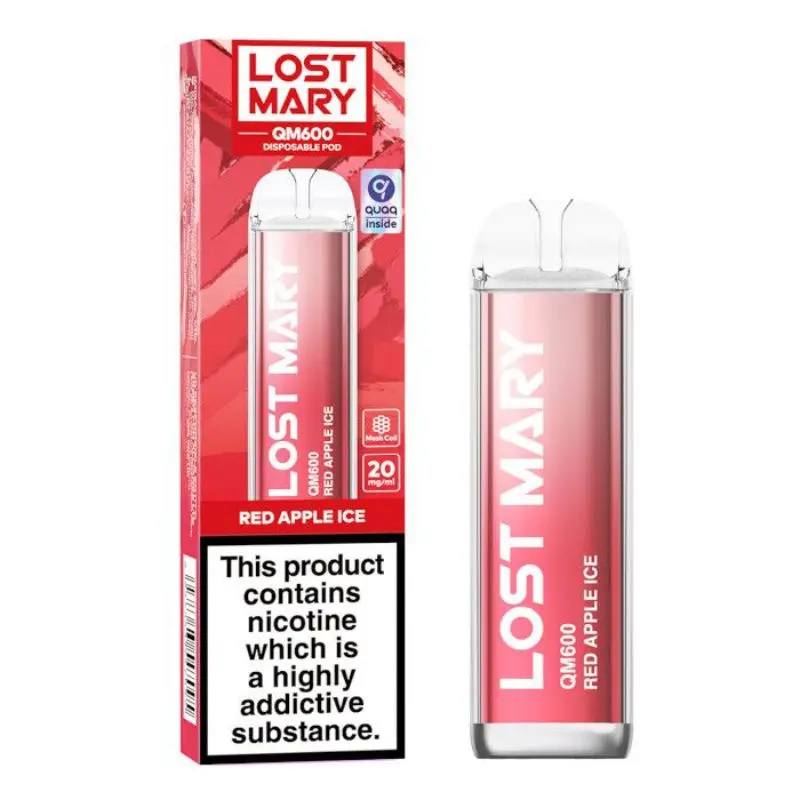 Red Apple Ice Lost Mary QM600 Disposable Vape 